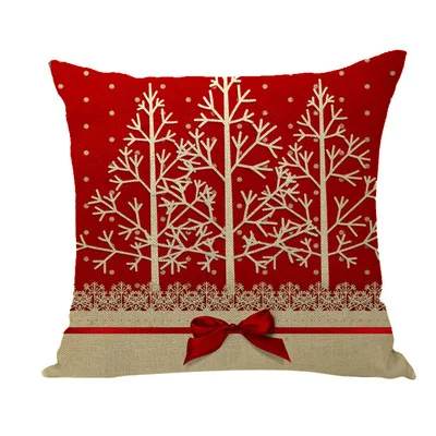 Рождественская серия чехол для подушки 45x45 см лось Санта дерево диван украшение Рождественский Чехол на подушку украшения подарки - Color: K