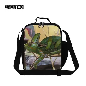 

Small Medium Size Insulated Lunch Cooler Bags With Straps Bottle Holder For Little Baby Boy Girl Lunchbox Picnic Tote 3d Lizard