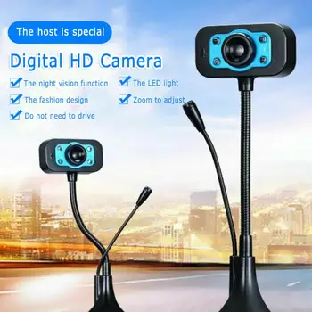 

Stand Desk HD Webcam With Microphone Web Cam USB 2.0 Camera For Computer PC Laptop Desktop tablet 3.0 USB hub converter optional