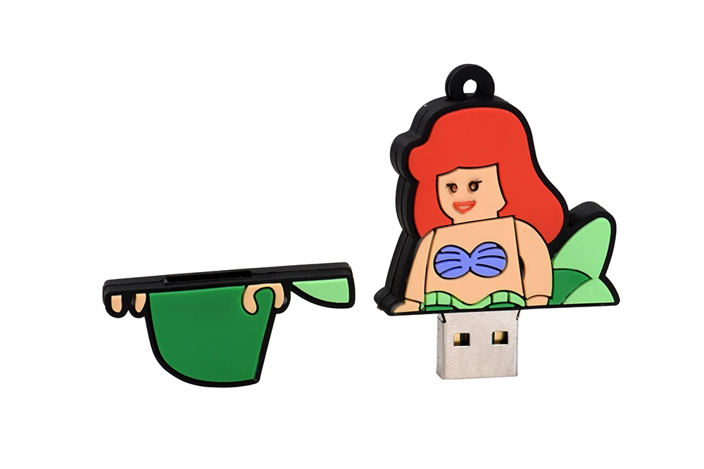 JASTER USB 2,0 Мультфильм Русалка Dumbo USB флэш-накопитель 4 ГБ 8 ГБ 16 ГБ 32 ГБ 64 Гб 128 ГБ Флешка Карта Памяти Рождественский подарок