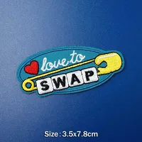 Buy SUNGLASSES POW Patches Embroidery Badge Applique Clothes Ironing Clothing Sewing Supplies Decorative Badges Online - Image 6