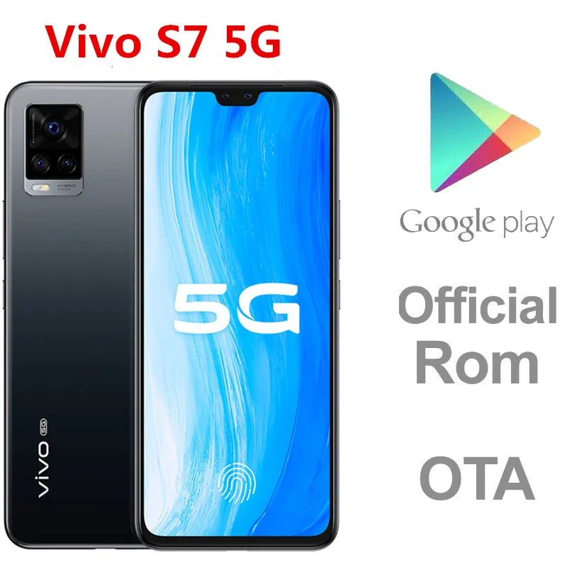 DHL Быстрая доставка Vivo S7 5G мобильный телефон 8 ГБ ОЗУ 256 Гб ПЗУ экран Распознавание