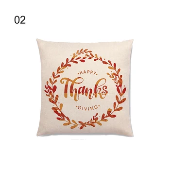

4 pcs Fall Elements Pillow Covers Autumn Theme Thanksgiving Decorative Single Side Printed Pillow Covers for Sofa Decor