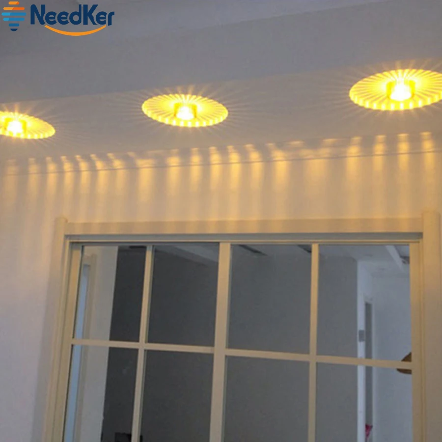 3W 5W LED Wall Light Sunflower Modern AC85-265V Indoor Decorative Lamp for Bar/KTV/Bedroom White Yellow Red Green Blue Purple led wall lamp wall sconces light wall lamp