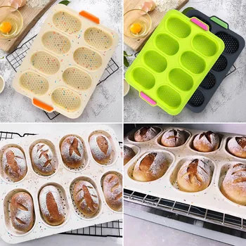 

Silicone Mini Cake Mould Madeleine Pan Tray Madeleine Cookie Pans Baking Tray 8Cavity Mini Cake Pan Biscuit Molds #LR3