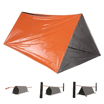 

Outdoor Camping Tent Emergency Tube Tent Survival Orange Shelter Rescue Camping Tent Aluminum Film Sleeping Bag
