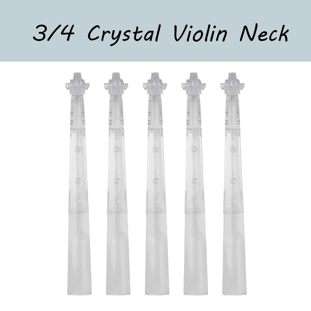 

New Unfinished Violin Crystal Neck Fingerboard Attached For 3/4 Violin Parts