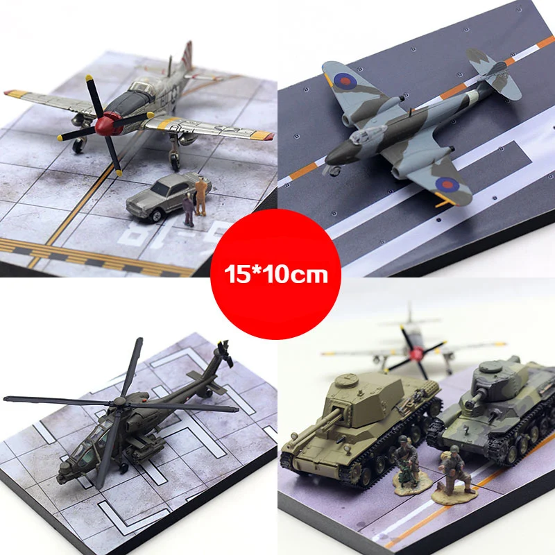  Airport runway platform airport apron Static Aircraft Runway Model Military Sand Table 15*10 cm