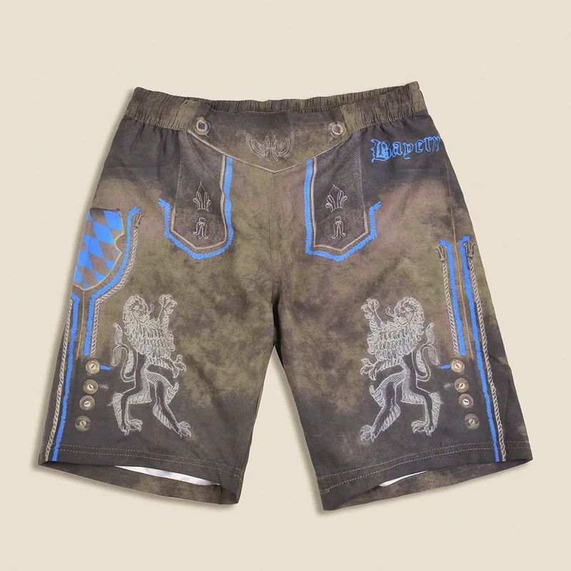 Летние Pantalon мужские шорты в винтажном стиле, пляжные шорты свободного кроя, шорты с эластичной резинкой на талии