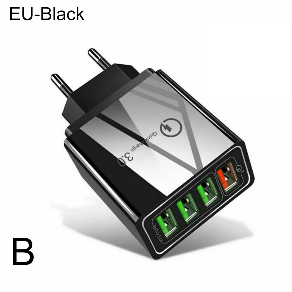 4USB QC3.0 быстрое зарядное устройство многопортовый Стандартный Мульти-USB зарядное устройство для мобильного телефона зарядное устройство для путешествий usb-хаб умное зарядное устройство