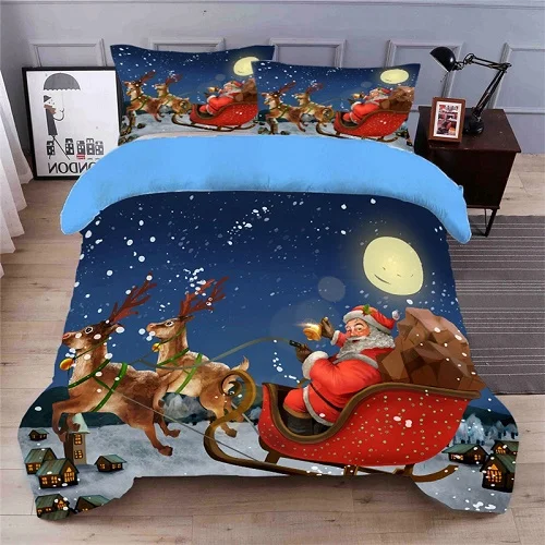 3d bedding set Комплект постельного белья, Рождественский пододеяльник, пододеяльник и наволочка, 4 шт., пододеяльник для близнецов, пододеяльник, постельное белье, льняное покрывало, комплекты постельного белья - Цвет: 3d bedding set