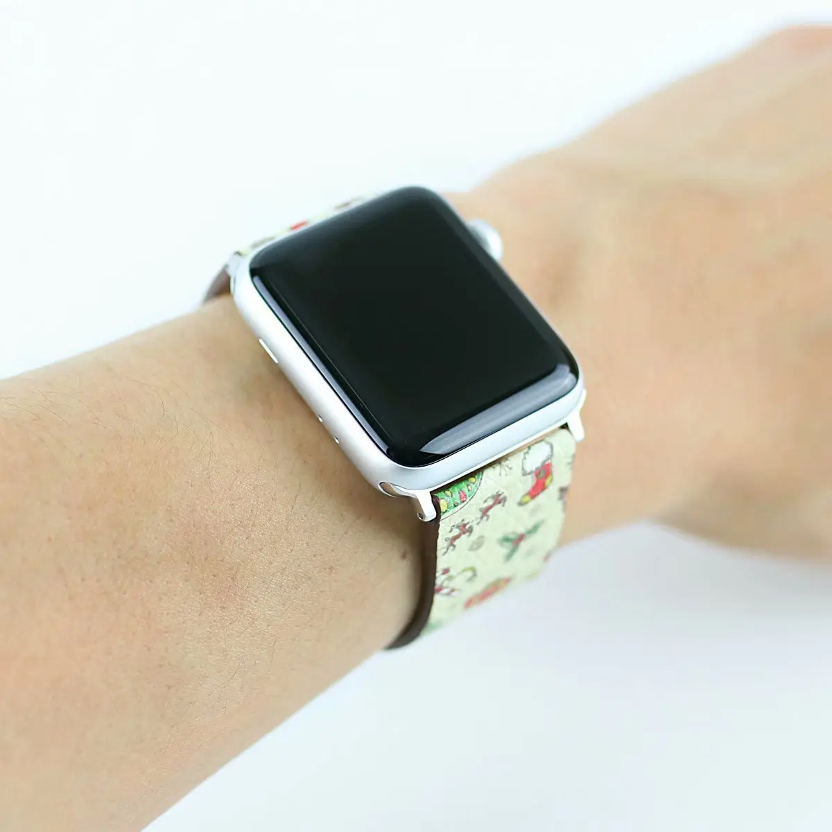С цветочным рисунком для девочек; мини-юбка для Apple watch серии 4, версия 1, 2, 3, ремешок 40 мм 44 кожаный чехол с печатным рисунком ремешок для наручных часов iWatch 38/40/42/42 мм, ремешок на запястье
