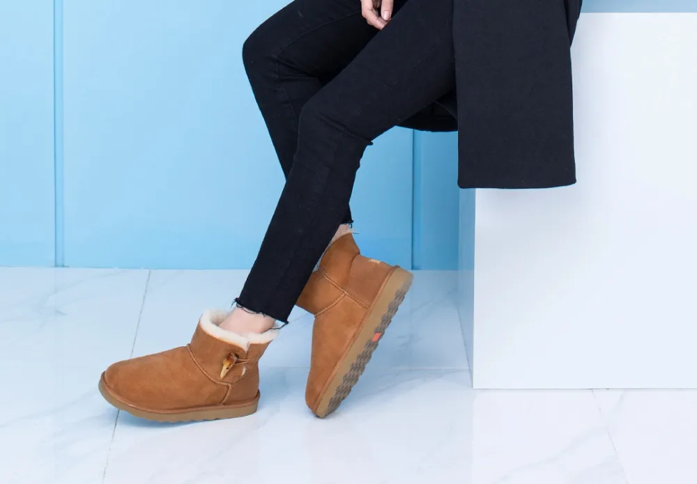 Xiaomi Sheepskin snow boots Warm and breathable Cold resistance Light and soft Women Snow Shoes sheep hair Warm Winter Boots