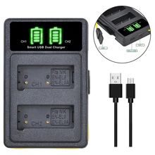 Double chargeur de batterie pour appareil photo numérique Nikon, EN-EL9 EN-EL9a, LED, modèle EL9, ENEL9a, Type C, D40, D40X, D60, D3000, D5000
