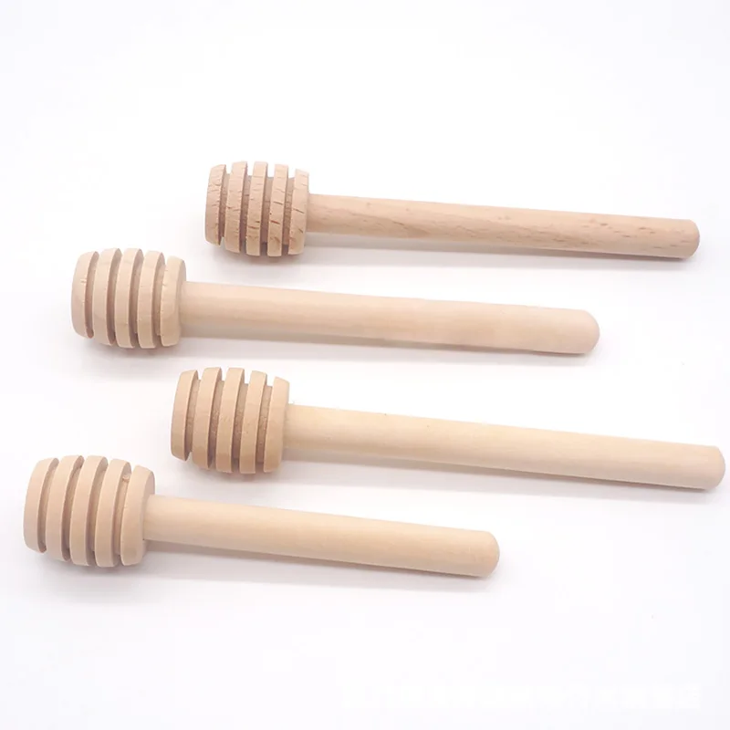 1 Long Handle Honey Mixing Stick Wooden Honey Dipper/Stir Bar/Spiral Spoon/Server for Honey Jar Dessert Tools 