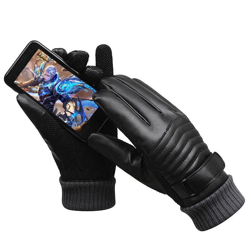 

Breathable Full Finger Motorcycle Gloves Leather Racing Motocross Gloves Touch screen GlovesWindproof