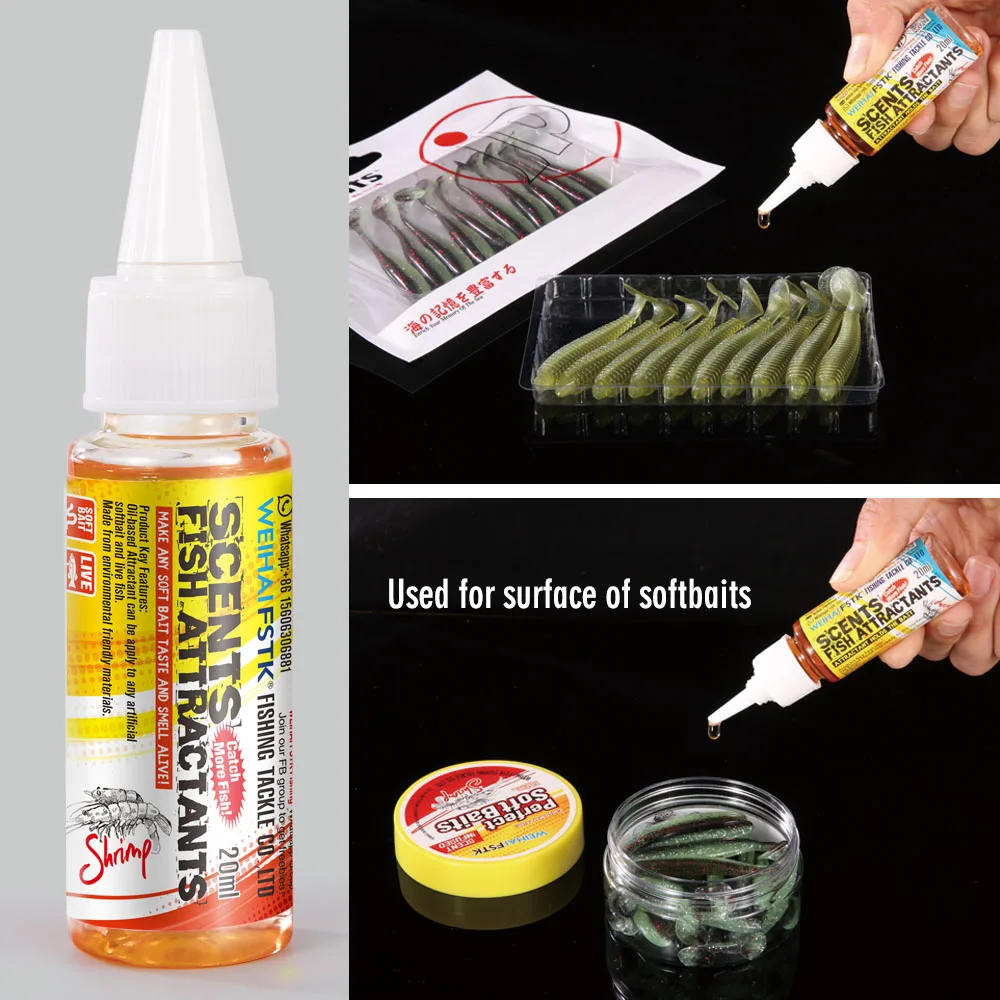 FSTK Fishing Bait Essence Lure Scent Carp Fishing Bass Lure Attractants for Fishing  Flavoring Addictive for Artificial Softaits 4
