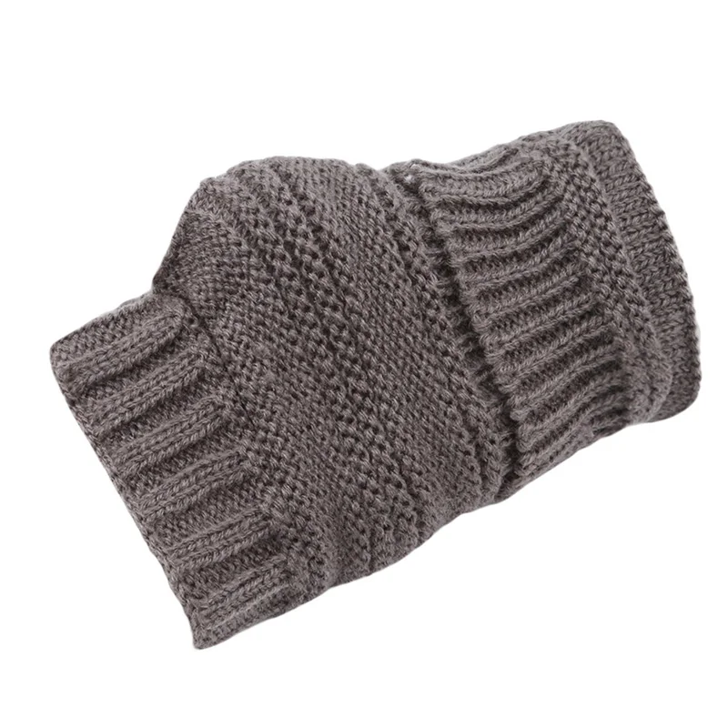 1 пара, зимние вязаные теплые перчатки без пальцев, женские перчатки на пуговицах с коротким рукавом и манжетами, шерстяные вязаные перчатки, варежки