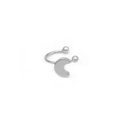 Sliver Moon Модная Кафа для уха клип серьги без пирсинга Золотая Звезда серебряного цвета сердце треугольник Луна маленькие серьги для женщин ювелирные изделия - Окраска металла: Sliver Moon