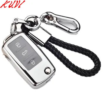 

Tpu Car Key Case For Volkswagen VW Passat Golf Jetta Bora Polo Sagitar Tiguan Auto Key Bag Cover Protector with Key Chain