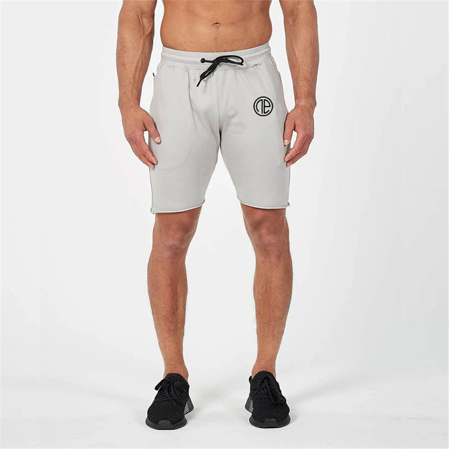 Новые модные мужские спортивные шорты летние Брендовые повседневные хлопковые мужские тренажеры фитнес спортивные брюки тренировка для бегунов короткие штаны