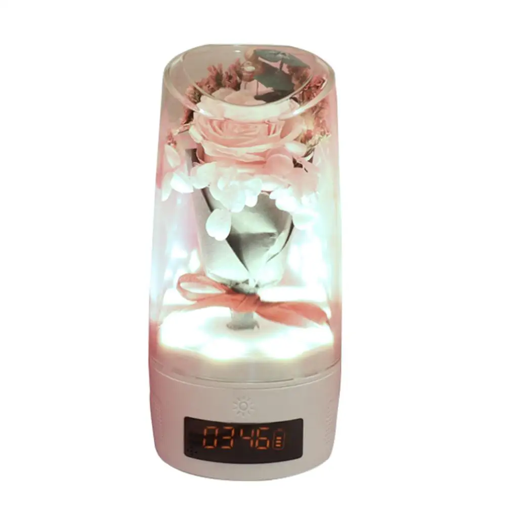 

Eternal Flower Blue tooth Speaker Time Alarm Clock Colorful Led Lights