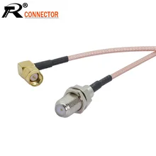 3g Удлинительный кабель для модема F Женский к SMA Мужской правый угол RG316 косичка перемычка радиочастотный коаксиальный кабель 15 см " 1 шт./лот