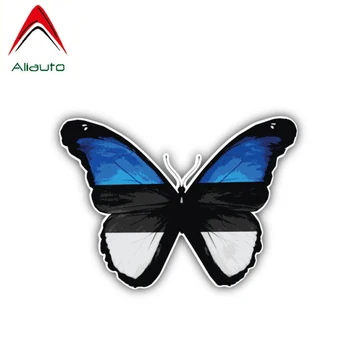 

Aliauto Car Sticker Estonia Flag Butterfly Vinyl Decal Cover Scratches for Mustang Renault Megane 2 Suzuki Swift , 14cm*10cm