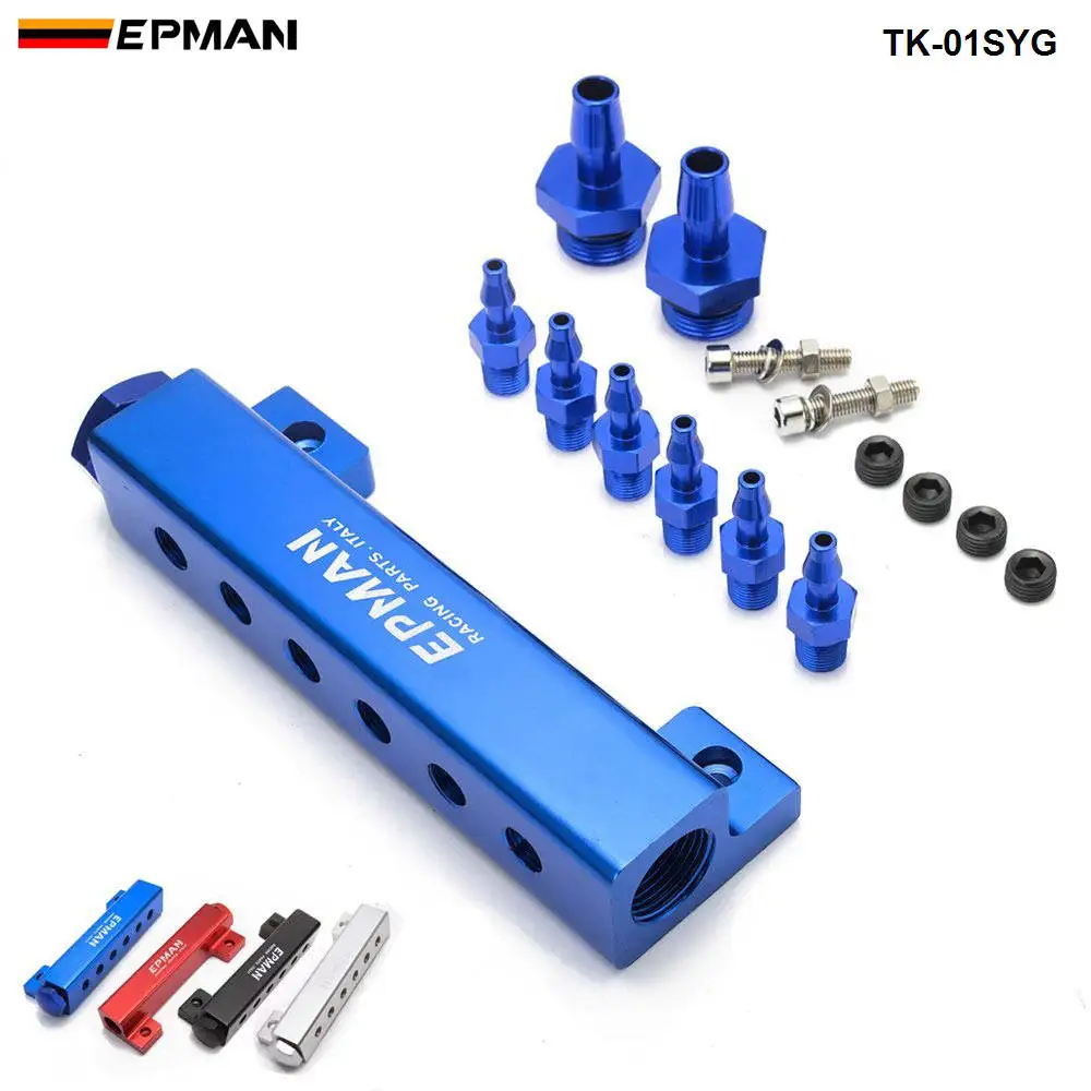 Racing 6Port Turbo Vacuum Intake Manifold Kit 1/8NPT Performance Kit