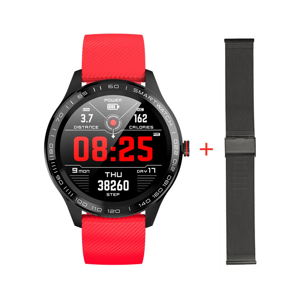 add headset L9 ЭКГ Смарт часы для мужчин Полный Круглый мультисенсорный Smartwatch ip68водонепроницаемый спортивные часы для мужчин Bluetooth напоминание/Музыка - Цвет: add headset