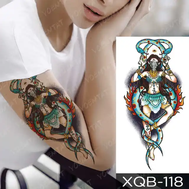 Dragon Wolf Tiger Animal Waterproof Temporary Tattoo Sticker Man Arm Leg Tato Body Art Fake Tatto Water Transfer Tatoo Women 08-XQB118