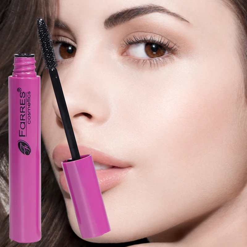 04 purple Farres 4D Тушь для ресниц из шелкового волокна Водостойкая Длинная Густая Подкручивающая тушь для ресниц синего и желтого цвета AM172 - Цвет: 04 purple