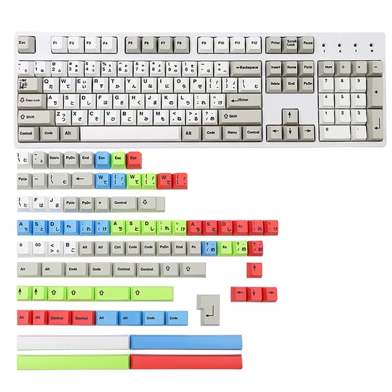 PBT Keycap 194-Key High Sublimation Mechanical Keyboard 6.25U 7U Space Bar Large Set | Компьютеры и офис