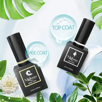 

1 Set No-Clean Nail Art Base Coat Top Coat Reinforce Gel Uv Led Soak Off Gel Nail Gel Nail Polish Set