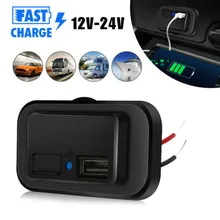 

3.1A RV Car Fast Charger Dual USB Car Phone Charger Socket Charger For Cars Boat Motorhome Caravan Autocaravana Car Accessories