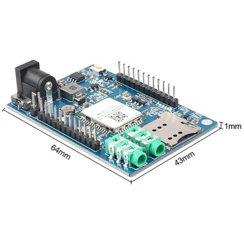 

GPS Module, GSM GPRS GPS Module 3 in 1 Quad Band GSM/GPRS IPEX Antenna DC5-9V Support Voice Short Message for Arduino STM32 51 M