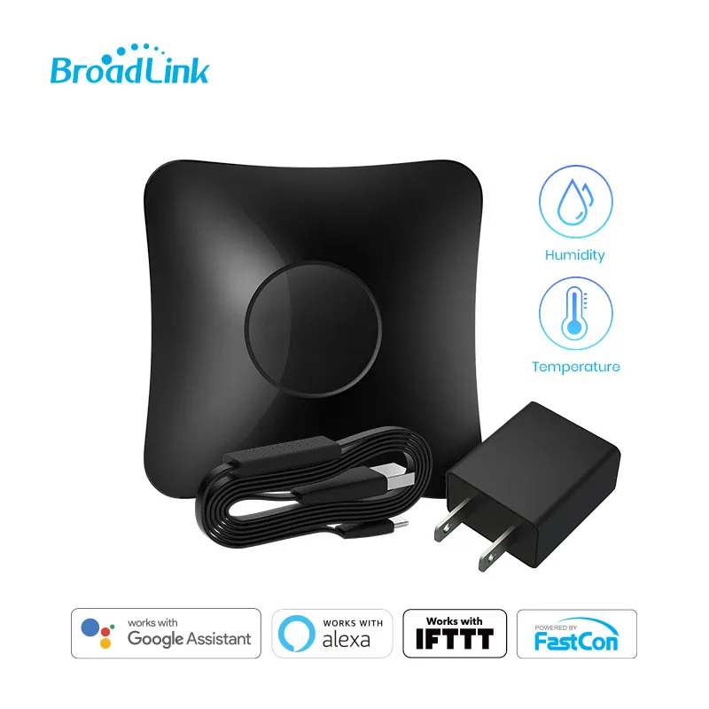 Inteligente com Sensor de Temperatura e Umidade Infravermelho e Rf433 Broadlink Versão ir - 315 Remoto Hub Hts2 Automação Residencial Inteligente Rm4 Pro uk - Image 2