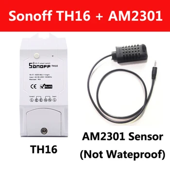 

ITEAD Sonoff TH16 WiFi Smart Switch 16A Temperature and Humidity Sensor Smart Home Remote Controller Wireless Remote Automation