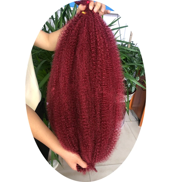 Afro Kinky Marely Braiding Crochet Hair Springy Afro Twist Hair Kinky Bulk Hair Extensions For African Women Braids YunRong BUG