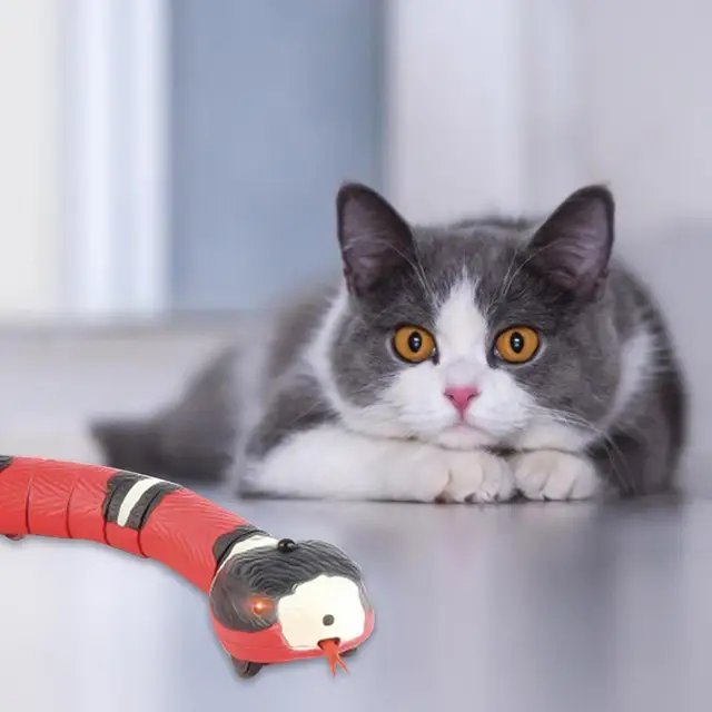 Automático Interativo Snake Teaser for Cats, Smart Sensing Toys