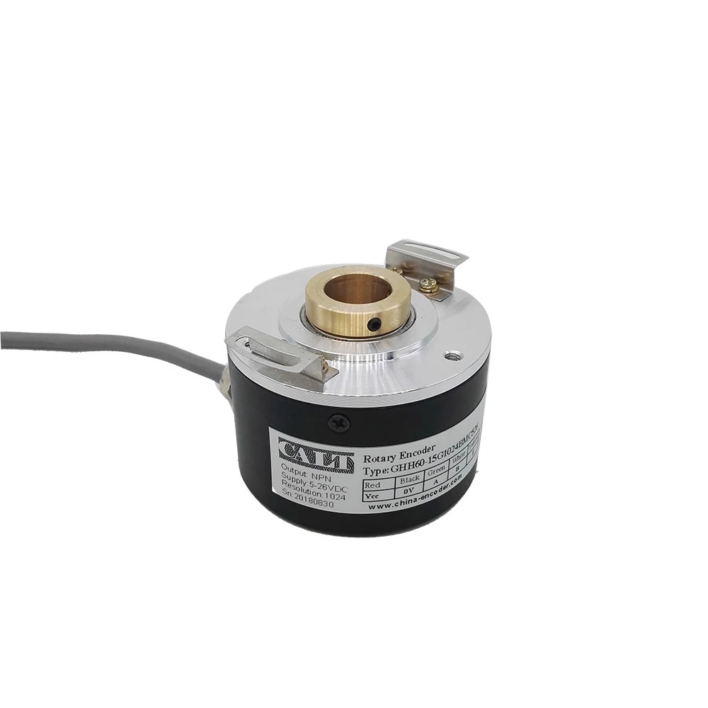 Высокоточный Датчик Холла GHH60-15G1024BMC526 полый, датчик положения вала 15 мм Диафрагма 1024ppr npn-вывод 5-26Vdc