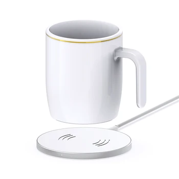 

Mug Warmer Coffee Cup Heating Coaster Wireless Charging Ceramic Automatic Heating Intelligent Mug Warmer Pad