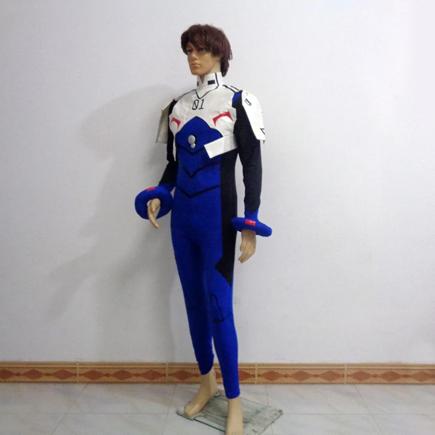 Ikari Shinji EVA-01 Test Type Meisters Uniform Christmas Party Halloween Uniform Outfit Cosplay Costume Customize Any Size