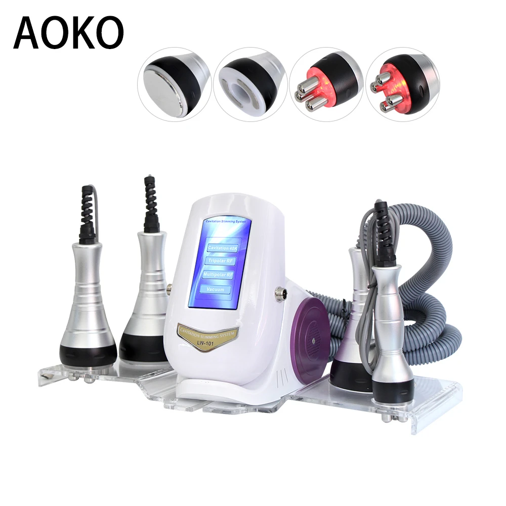 Aoko New 4in1 40k Cavitation Ultrasonic Bipolar Rf Radio Frequency Multipolar Vacuum Body