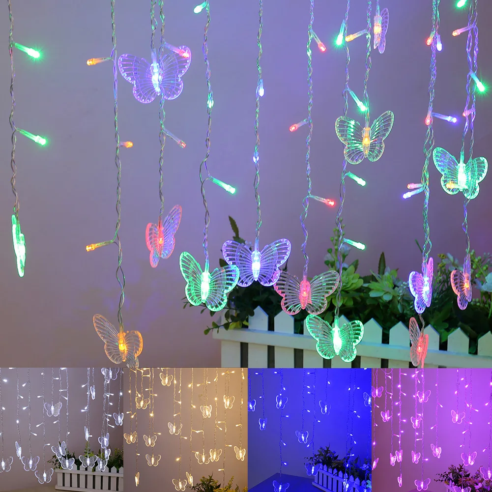 3.5M Outdoor Xmas Christmas Butterfly LED Strip String Light Bedroom Decor