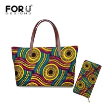 FORUDESIGNS, женские сумки-тоут в африканском стиле, винтажные принтованные сумки и бумажники, дизайнерские сумки через плечо для девушек в африканском стиле