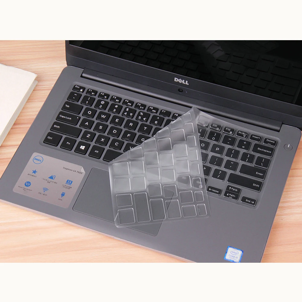 Чехлы для клавиатуры 5485 Dell Inspiron 14 5491 7386 5585 2019 Прозрачная силиконовая клавиатура