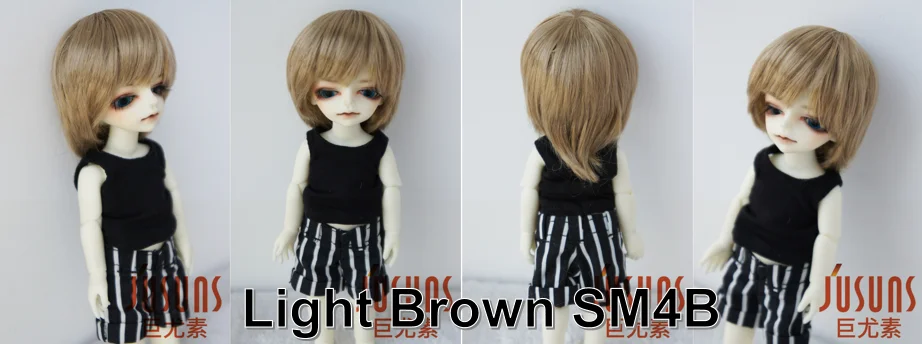 JD081 1/12 1/8 1/6 1/4 1/3 Synthetic Mohair Doll Accessories Short Girlish Cut Lati White&Yellow OB11 YOSD MSD SD BJD Wigs
