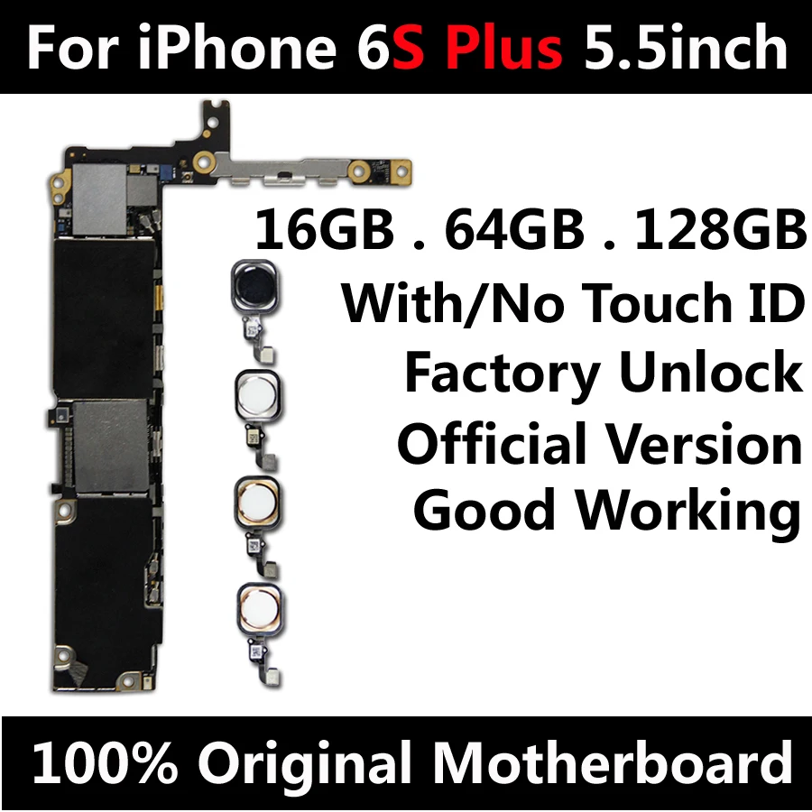 Оригинальная материнская плата для iPhone 6S Plus 5 дюймов Полная разблокировка с