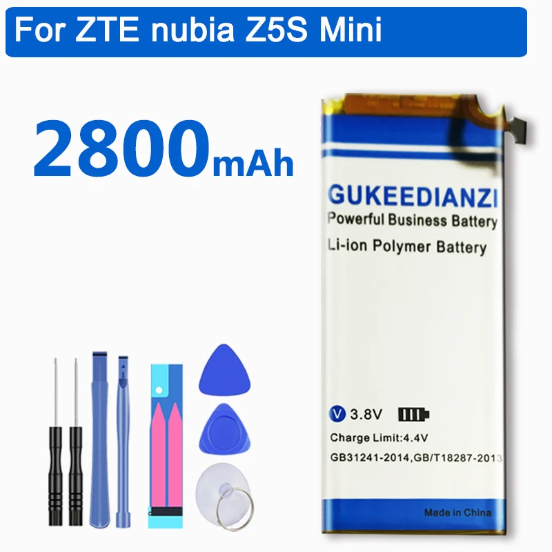 GUKEEDIANZI 2800 мАч литий-ионный аккумулятор для телефона Li3820T43P3h984237 для zte Nubia Z5S Mini NX403A LTE Nubia 2 аккумуляторные батареи